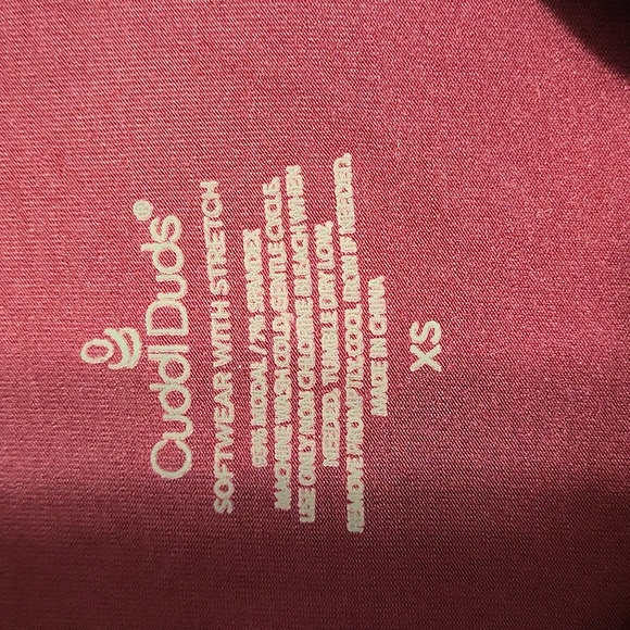 Cuddl Duds long sleeve top, maroon color - Picture 4 of 4